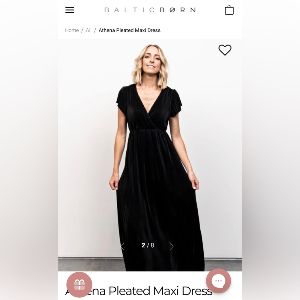 Black Maxi Pleated Dress